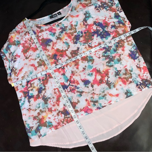 a.n.a. a new approach Multicolored Blouse women’s size X-Large floral top sheer - Picture 8 of 8